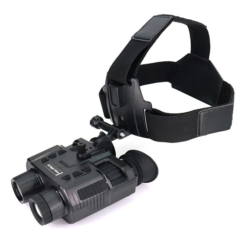(image for) NV8000 3D Night Vision Binoculars Goggles Infrared Digital Head Mount Built-in Battery Rechargeable Camping Equipment